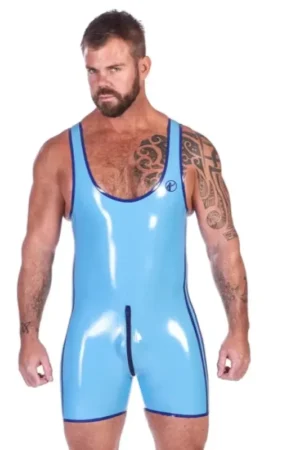 Latex V3 Backless Tri Suit With Pouch Front
