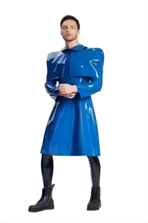 Latex Male 'Sherlock' Half-Caped Raincoat