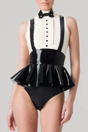 Latex Tuxedo Blouse