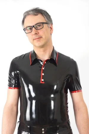 Latex polo shirt
