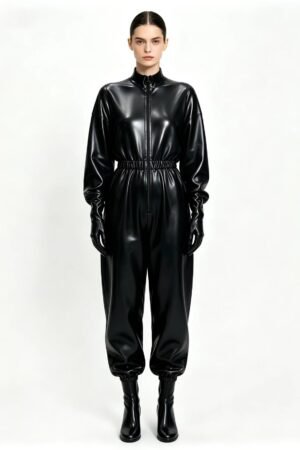 Latex Elastic Waist Loose Fashion Suit