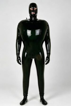 Latex Inflatable Black Catsuit