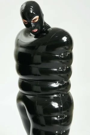 Latex Unisex Inflatable Bondage Grub Suit